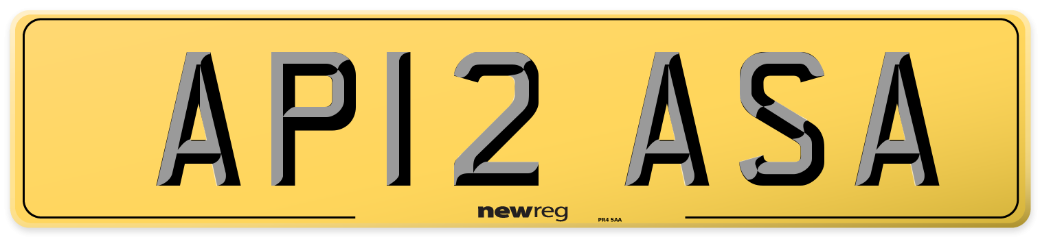 AP12 ASA Rear Number Plate