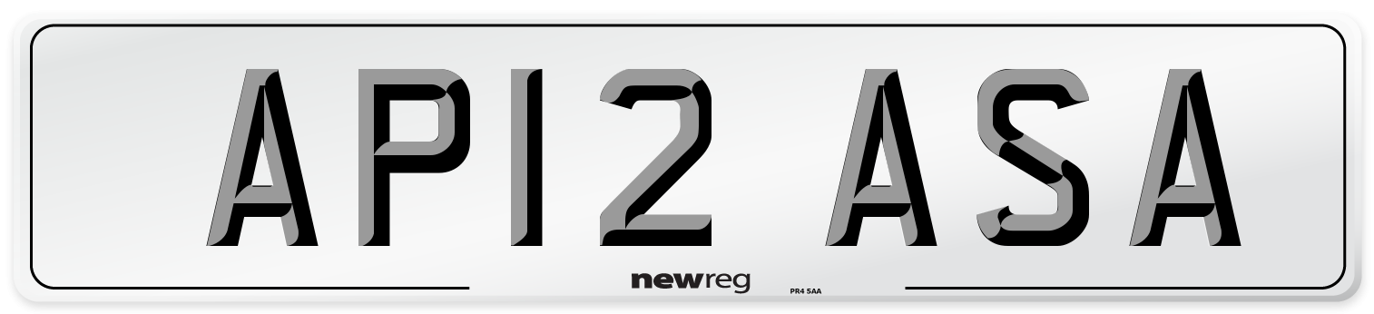 AP12 ASA Front Number Plate