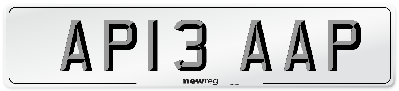 AP13 AAP Front Number Plate