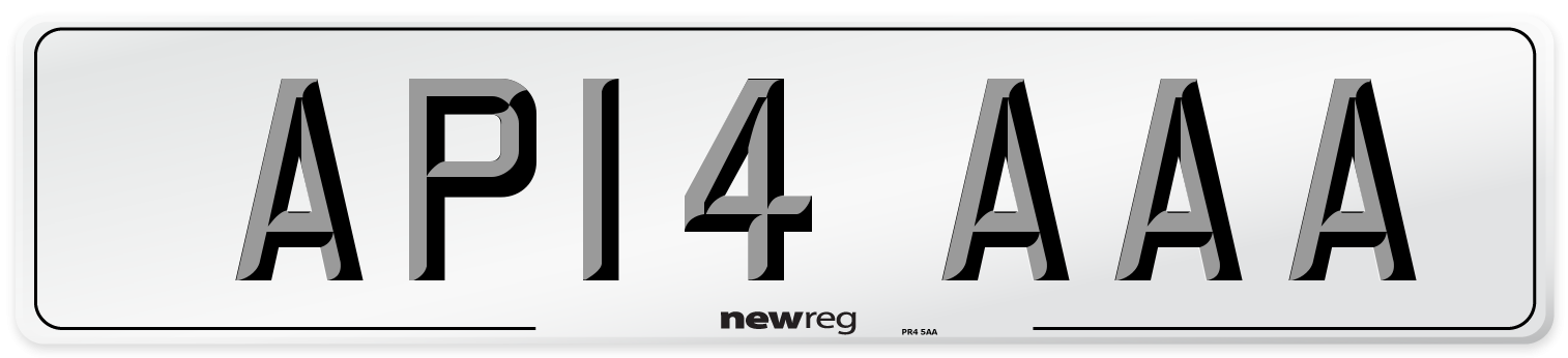 AP14 AAA Front Number Plate