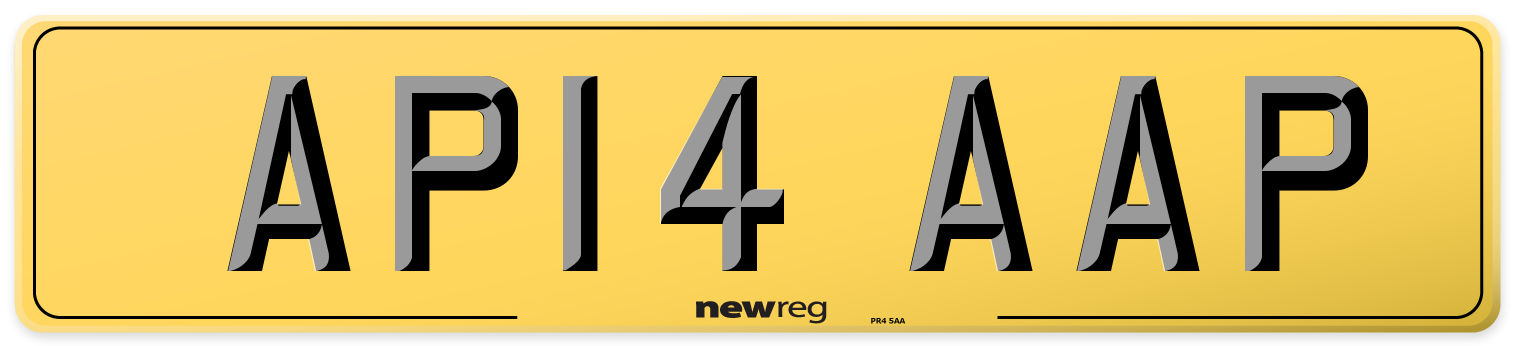 AP14 AAP Rear Number Plate