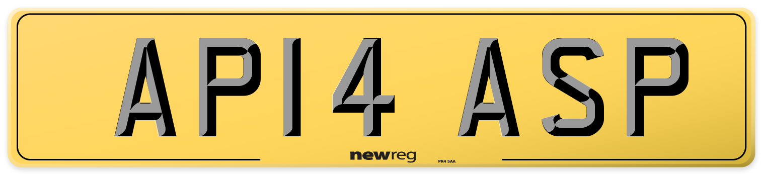 AP14 ASP Rear Number Plate