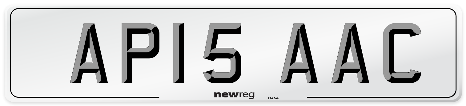 AP15 AAC Front Number Plate
