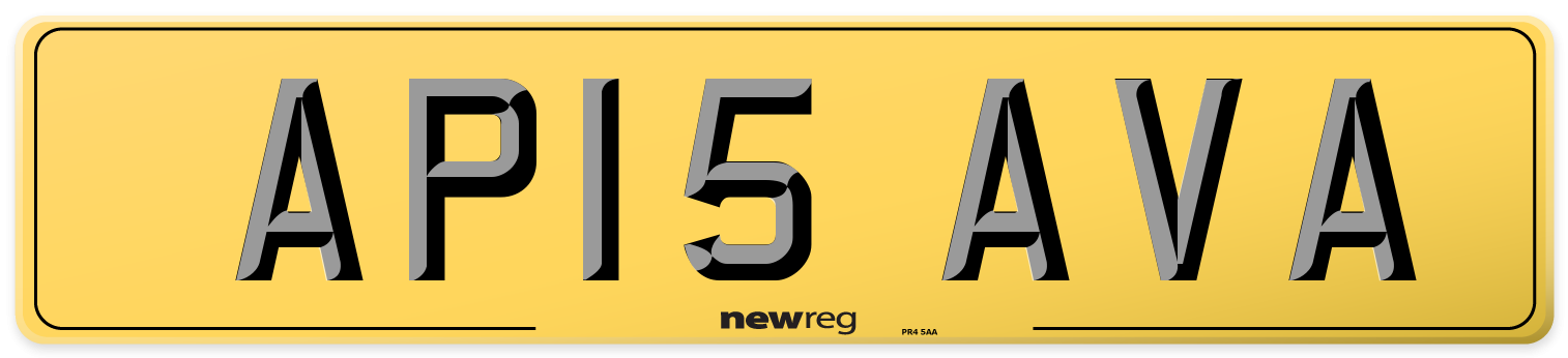 AP15 AVA Rear Number Plate