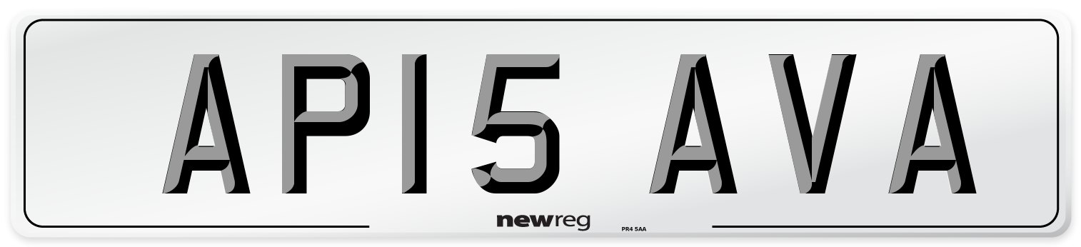 AP15 AVA Front Number Plate