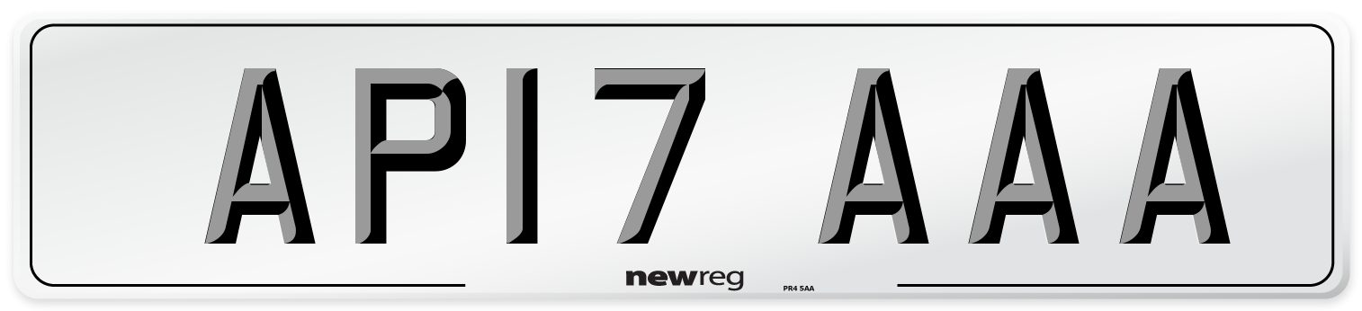 AP17 AAA Front Number Plate