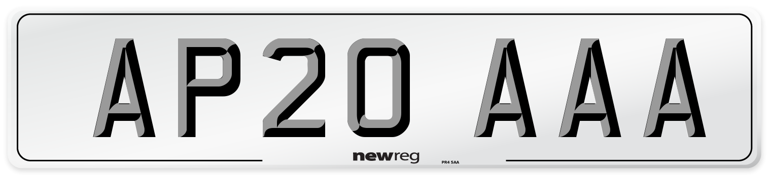 AP20 AAA Front Number Plate