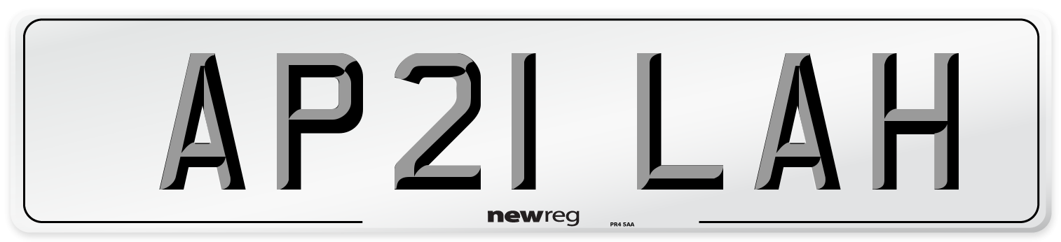 AP21 LAH Front Number Plate