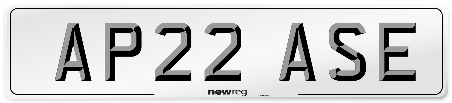 AP22 ASE Front Number Plate