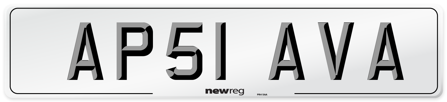 AP51 AVA Front Number Plate