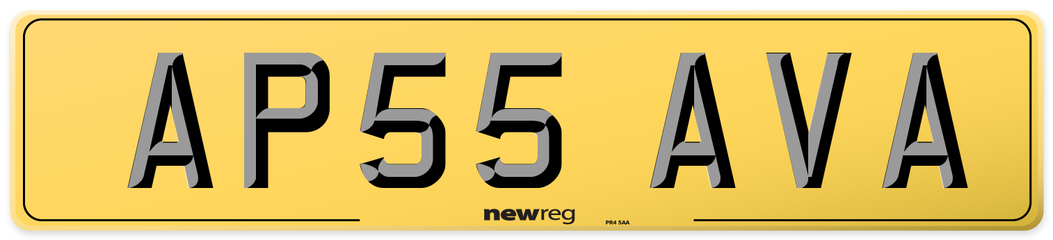 AP55 AVA Rear Number Plate