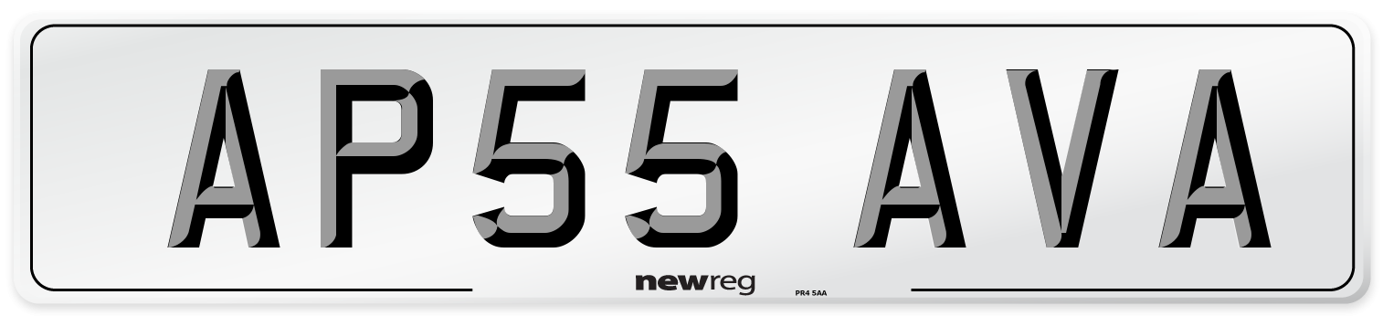 AP55 AVA Front Number Plate
