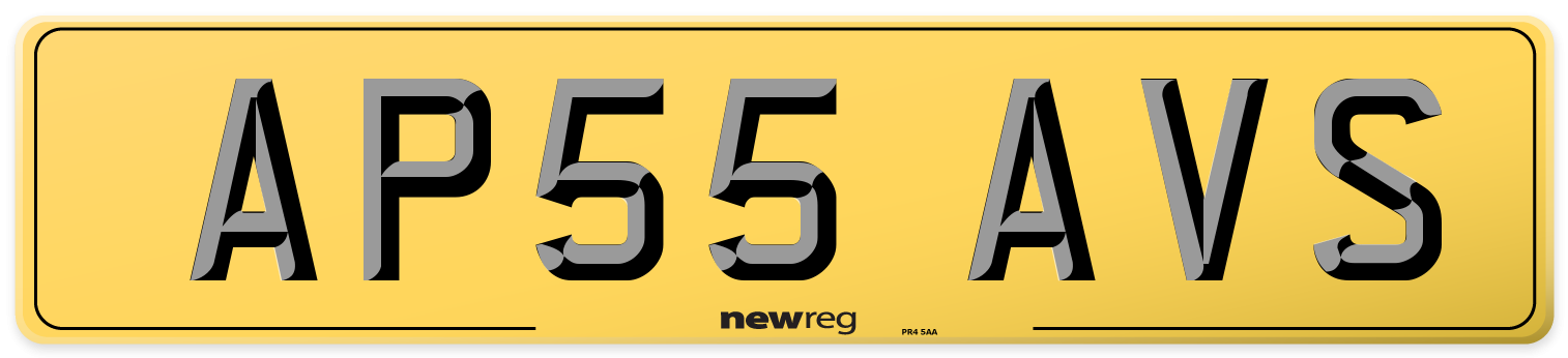 AP55 AVS Rear Number Plate