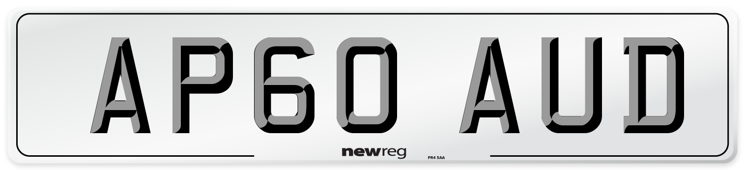 AP60 AUD Front Number Plate