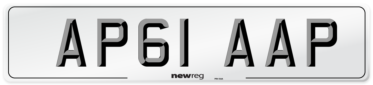 AP61 AAP Front Number Plate