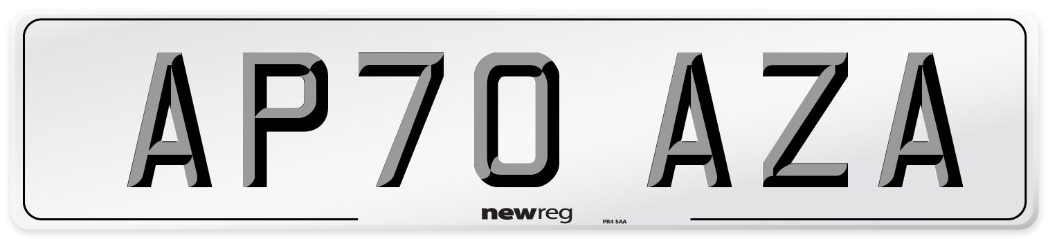 AP70 AZA Front Number Plate