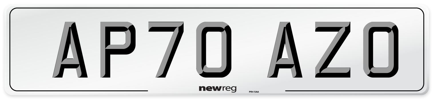 AP70 AZO Front Number Plate