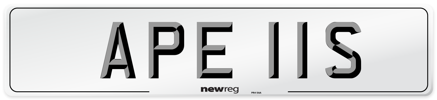 APE 11S Front Number Plate