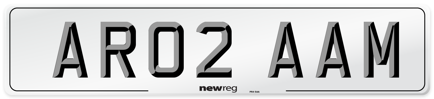 AR02 AAM Front Number Plate
