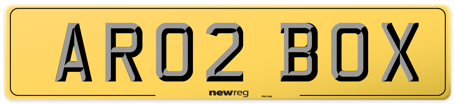 AR02 BOX Rear Number Plate