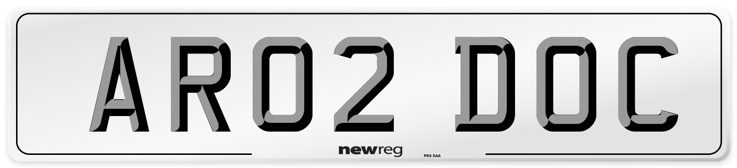 AR02 DOC Front Number Plate