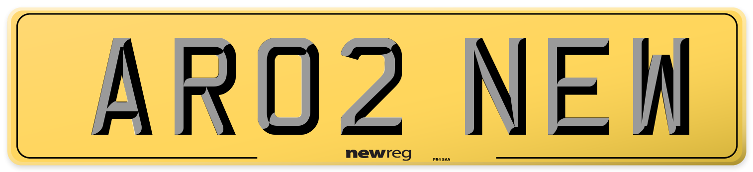 AR02 NEW Rear Number Plate