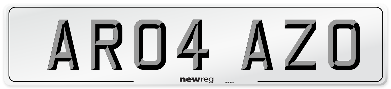 AR04 AZO Front Number Plate
