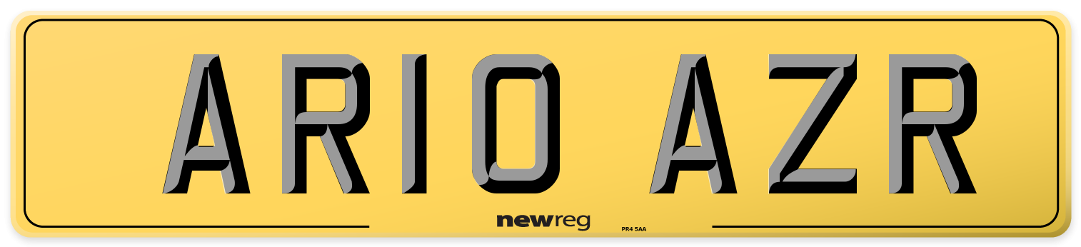 AR10 AZR Rear Number Plate
