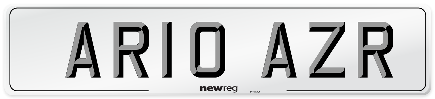 AR10 AZR Front Number Plate