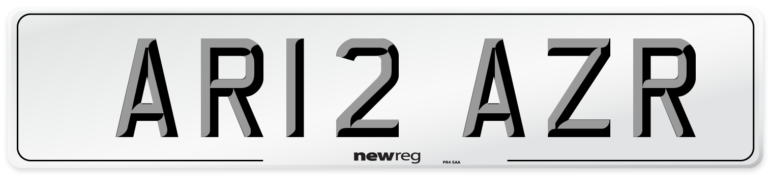 AR12 AZR Front Number Plate