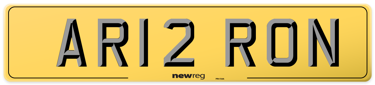 AR12 RON Rear Number Plate