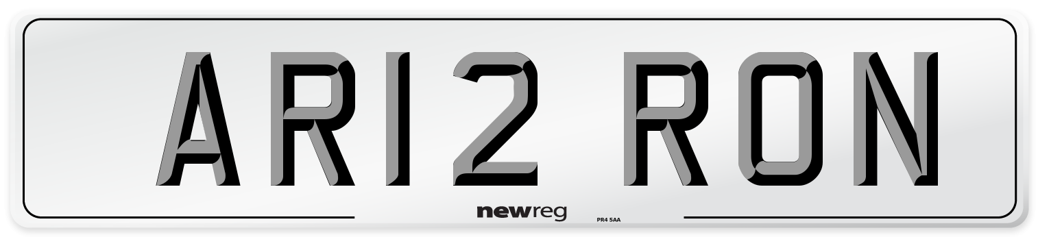 AR12 RON Front Number Plate
