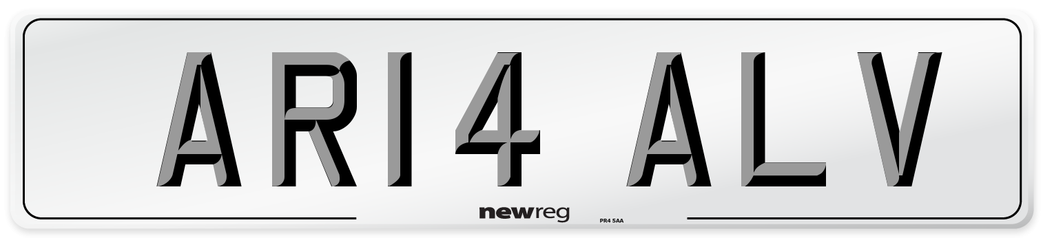 AR14 ALV Front Number Plate