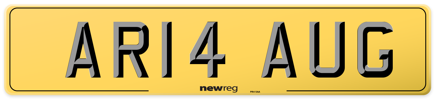 AR14 AUG Rear Number Plate