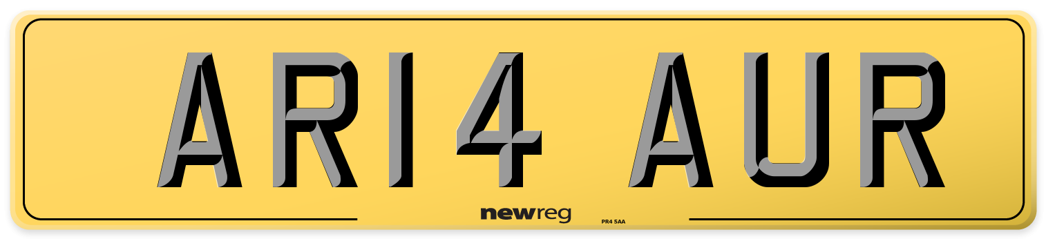 AR14 AUR Rear Number Plate