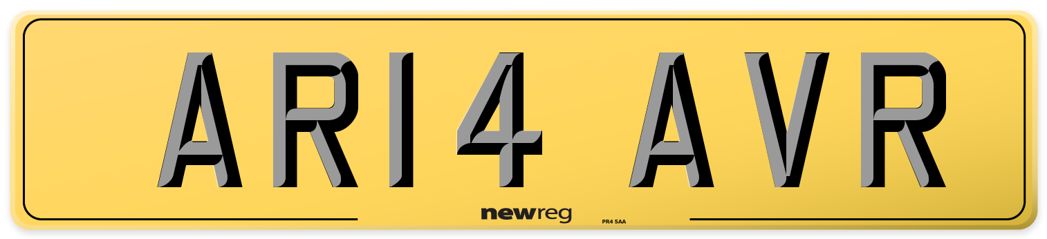 AR14 AVR Rear Number Plate