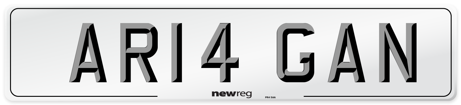 AR14 GAN Front Number Plate
