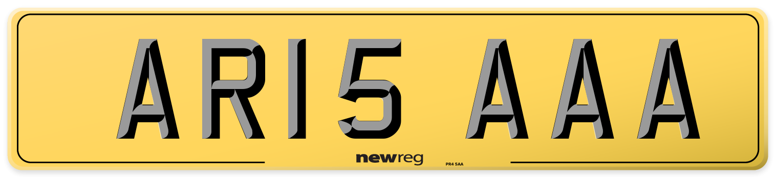 AR15 AAA Rear Number Plate