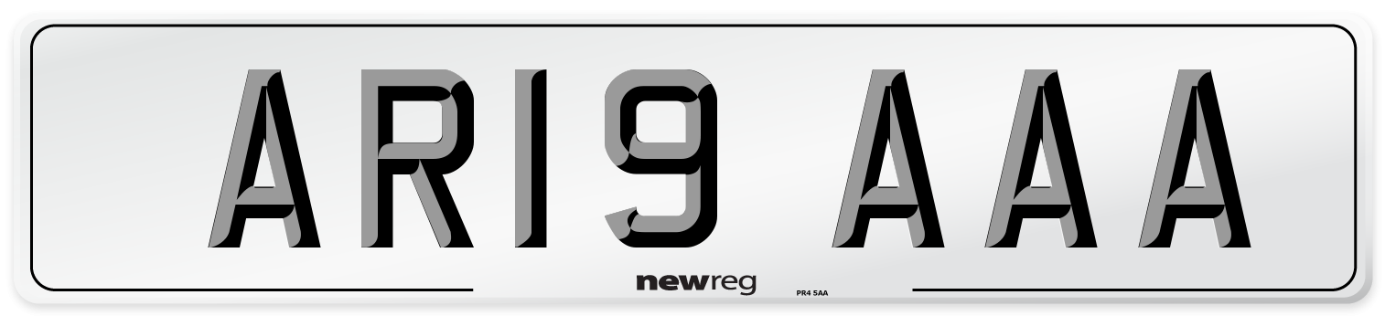 AR19 AAA Front Number Plate