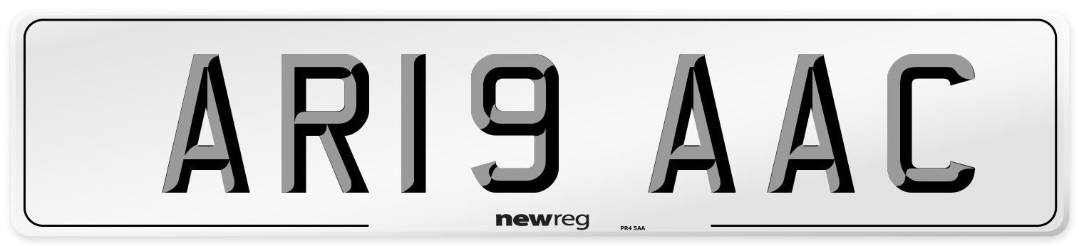 AR19 AAC Front Number Plate