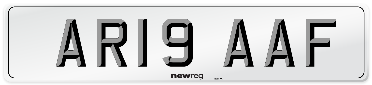AR19 AAF Front Number Plate