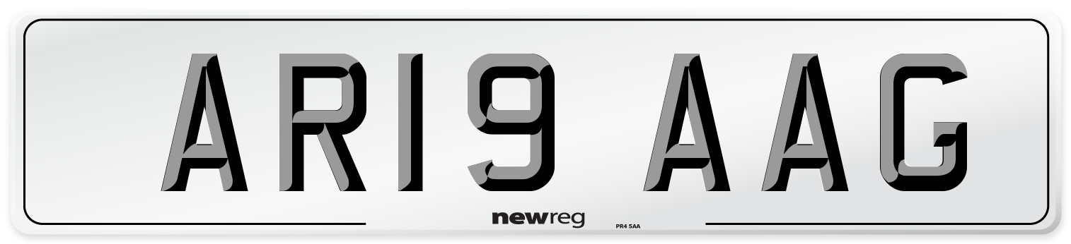 AR19 AAG Front Number Plate