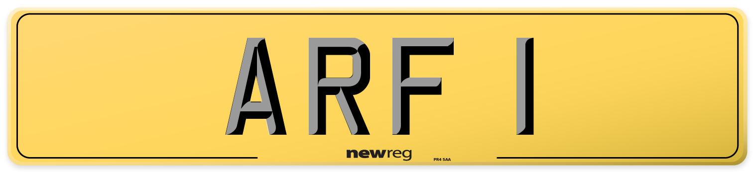 ARF 1 Rear Number Plate
