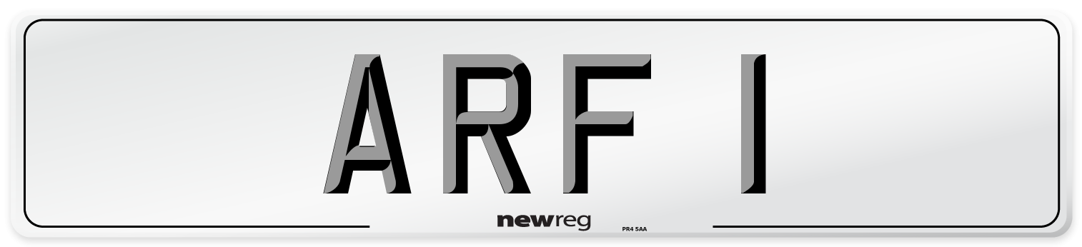 ARF 1 Front Number Plate