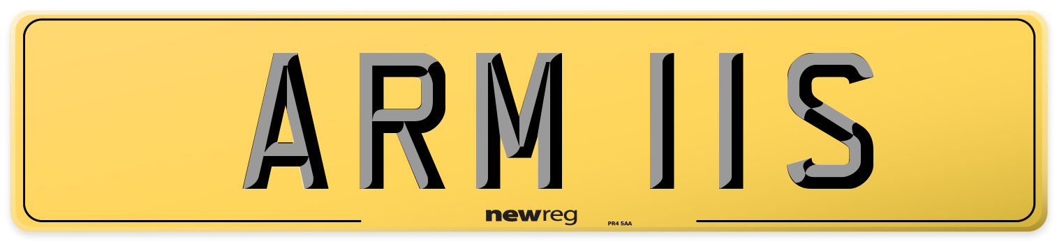 ARM 11S Rear Number Plate