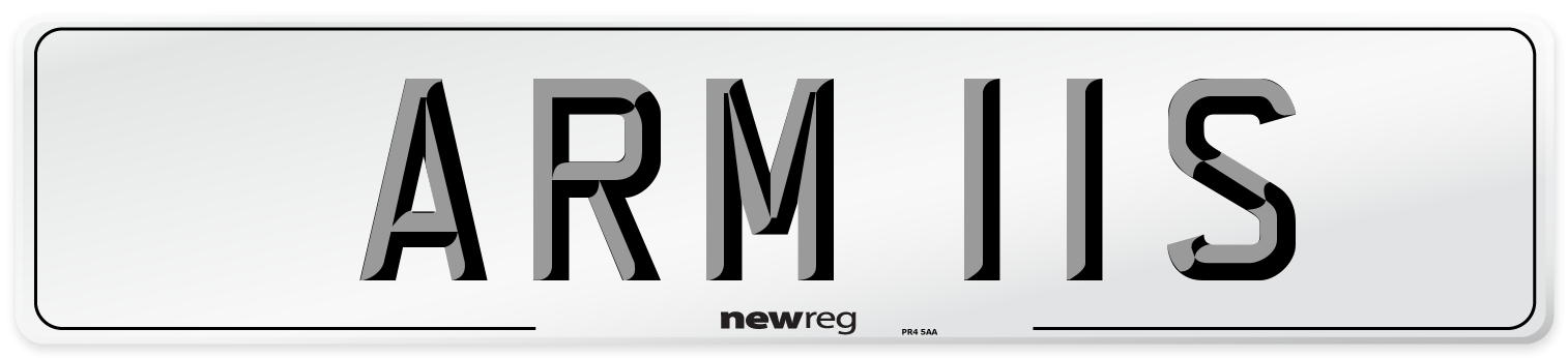 ARM 11S Front Number Plate