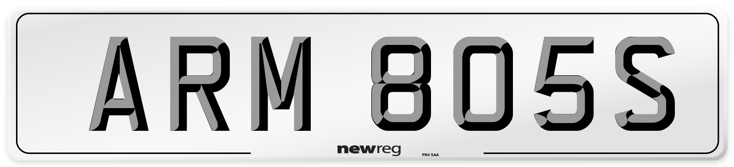 ARM 805S Front Number Plate