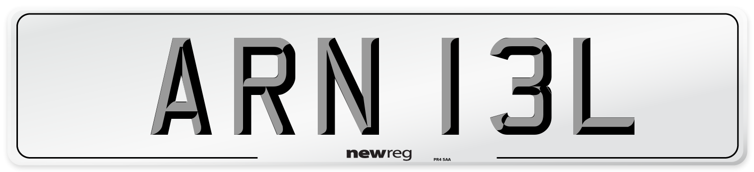 ARN 13L Front Number Plate