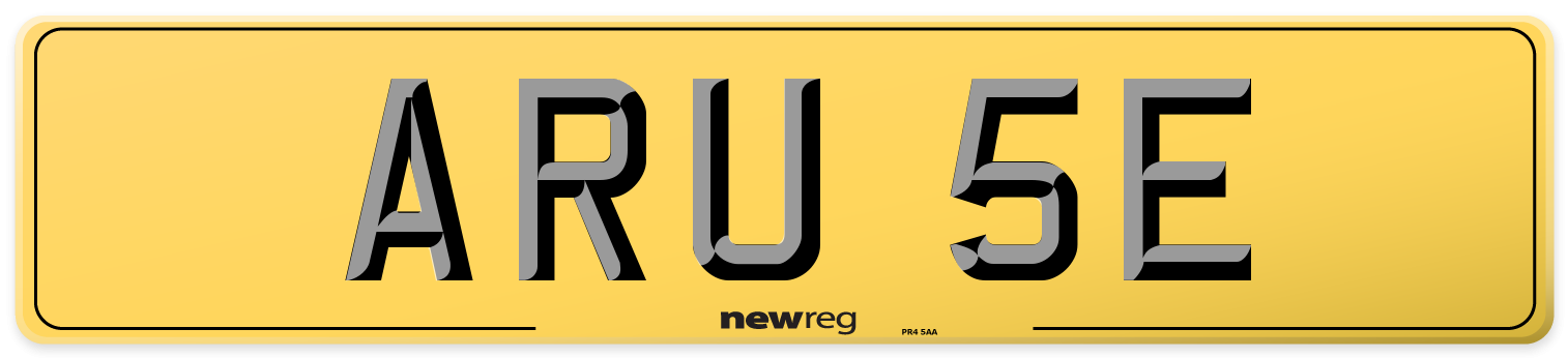 ARU 5E Rear Number Plate
