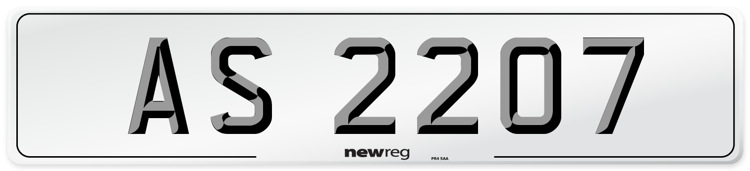 AS 2207 Front Number Plate